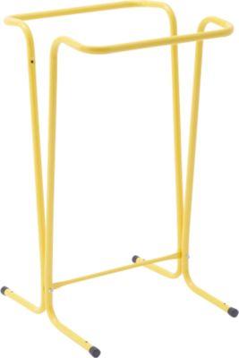 Müllsackträger Mottez, für Müllsäcke mit Volumen 100/110 l, stationär, B 450 x T 460 x H 750 mm, Stahlrohr lackiert, gelb