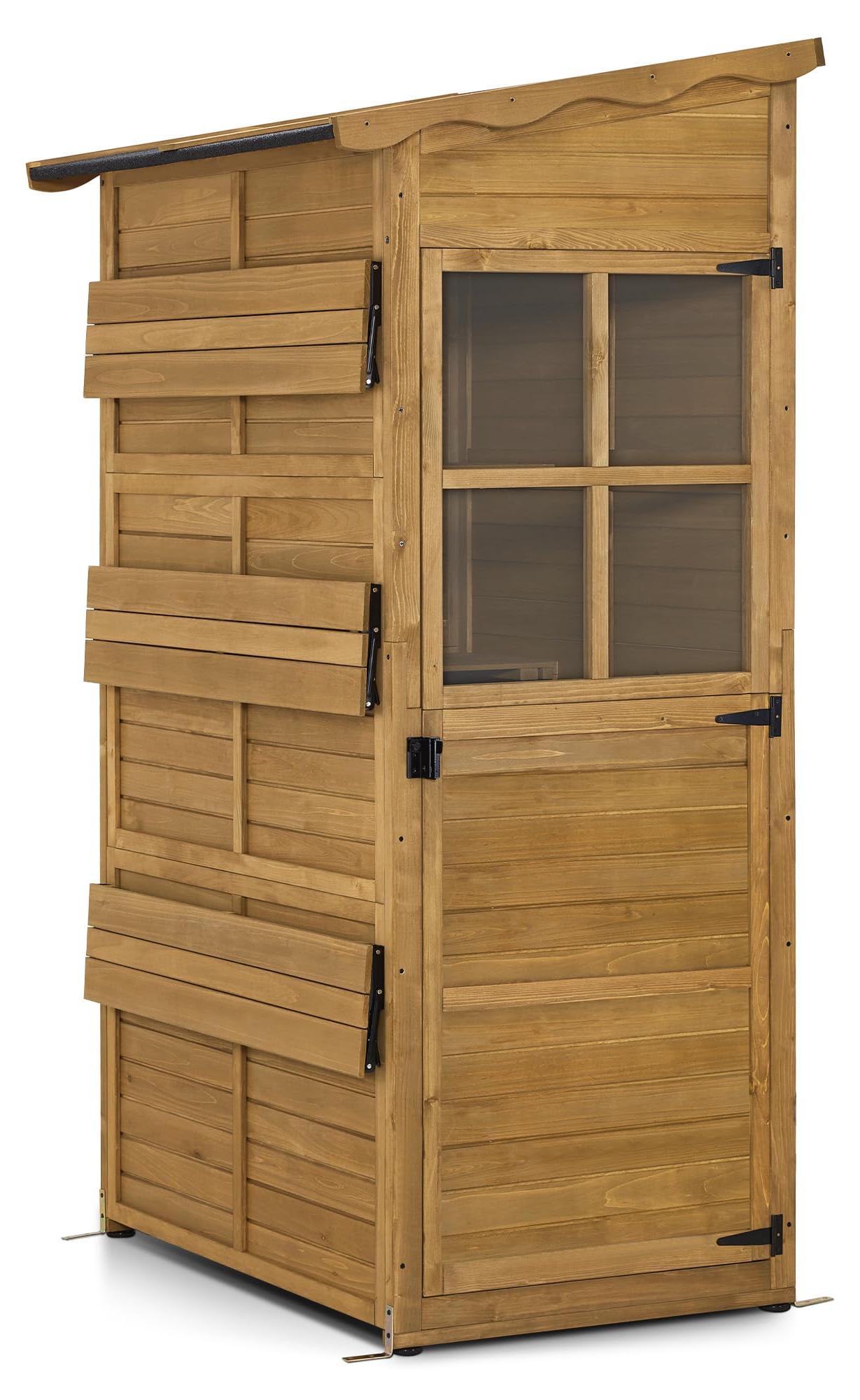 Gartenhaus "Naturel" - 120x86x201 cm - Sparrenholz - Wasserabweisend - Außenlagerung - Gartenhaus