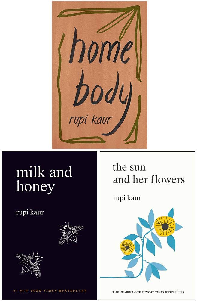 Andrews McMeel Publishing Rupi Kaur 3 Books Collection Set - Home Body, Milk and Honey, The Sun and Her Flowers - Paperback Poetry Trilogy - Adult Gift Set