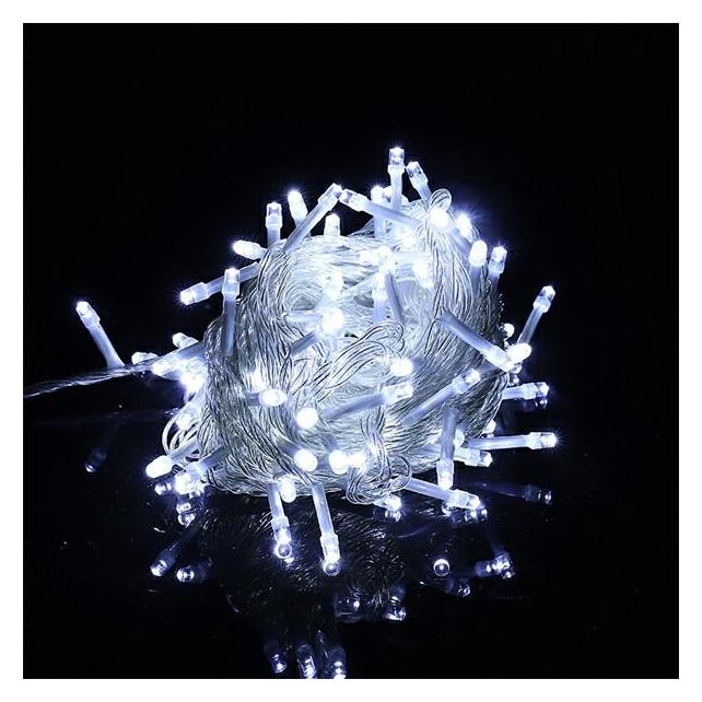 Aigostar Lampki choinkowe LED - 5m/50 lampek zimny biały/cold white zasilane bat. 3xAA EHD-LS01 (EHD-LS01)