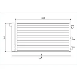 Kondensator Klimaanlage VALEO 818005 für Fiat Panda Classic