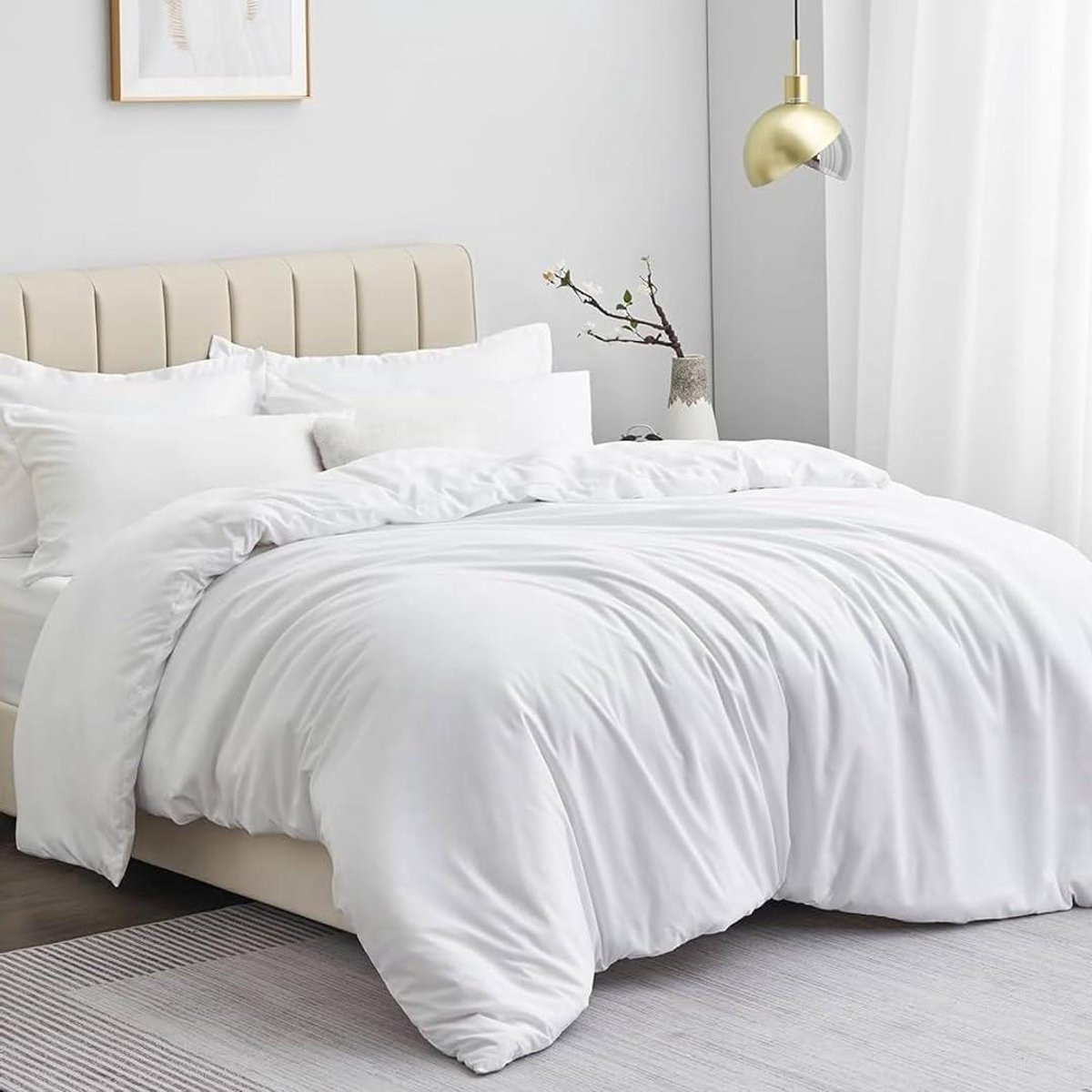 Wit Kingsize Dekbedovertrek - Ademend en Hypoallergeen Beddengoedhoes