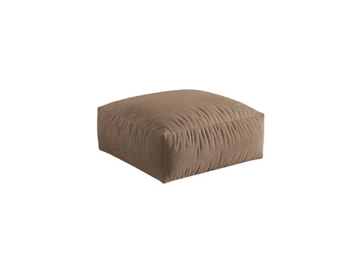 Design Sitzpouf „Martina“ Samt Beige dunkel 106 x 106 cm Micadoni
