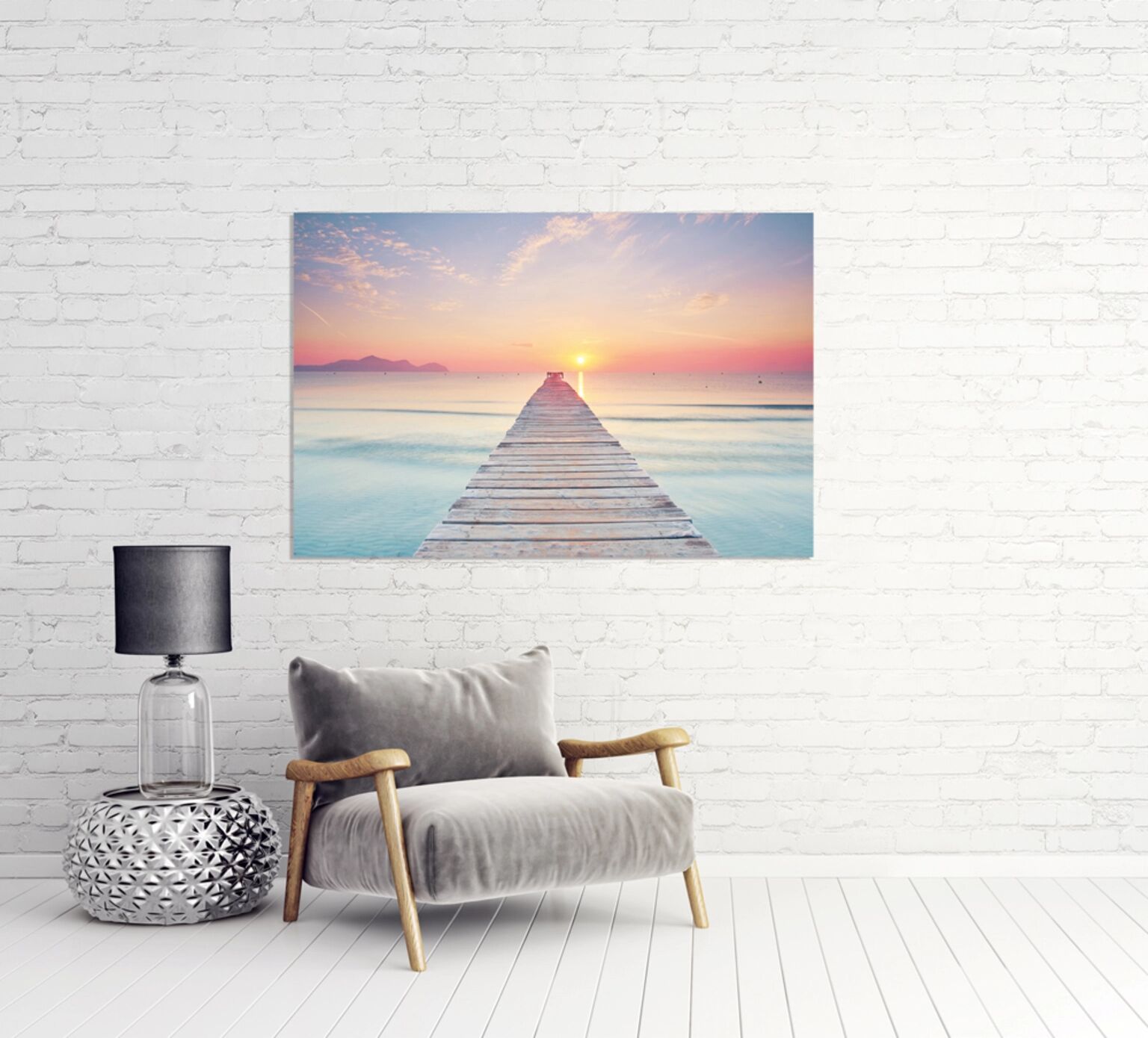 image LAND Steg Bei Sonnenuntergang