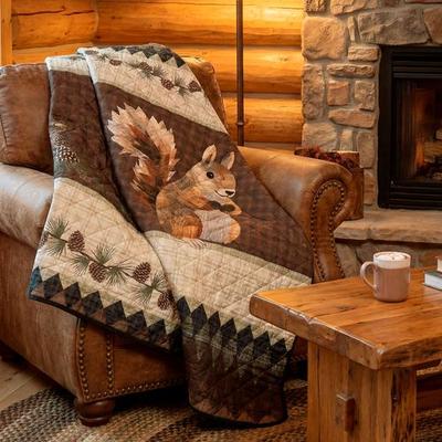 American Heritage Textiles Pine Circle Throw Blanket Multi Warm 50 x 60, 50 x 60, Multi Warm