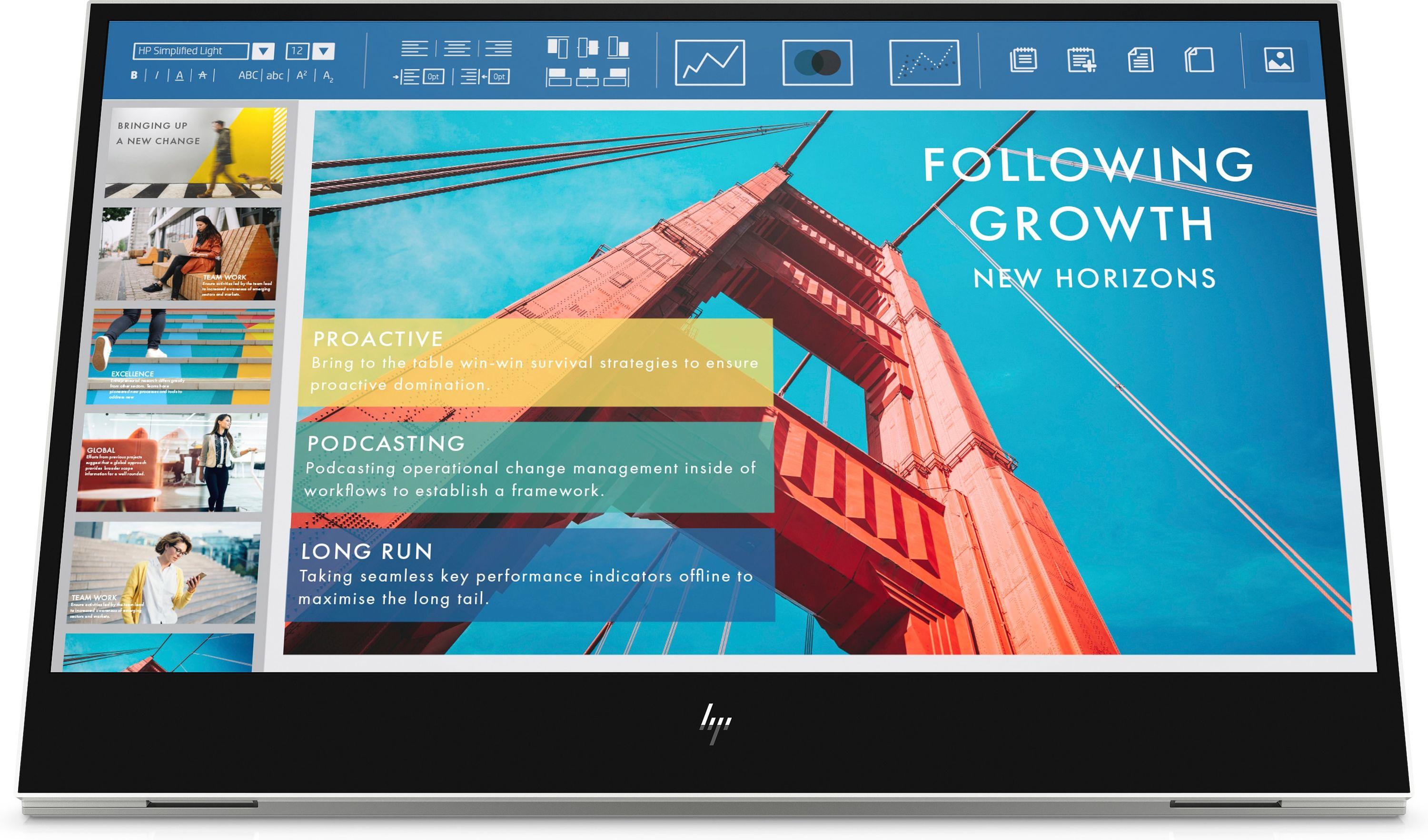 HP E-Series E14 G4 Tragbarer Monitor, 35,6 cm (14"), 1920 x 1080 Pixel, Full HD, LCD, 5 ms, Silber