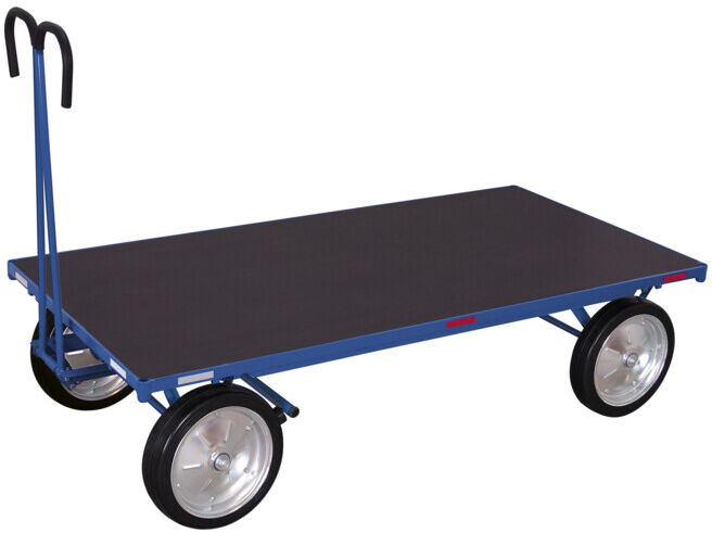 VARIOfit Chariot à plateaux sans ridelle Pneumatiques pleins 2 000 × 1 000 mm Capacité 1 000 kg (zu-05201)
