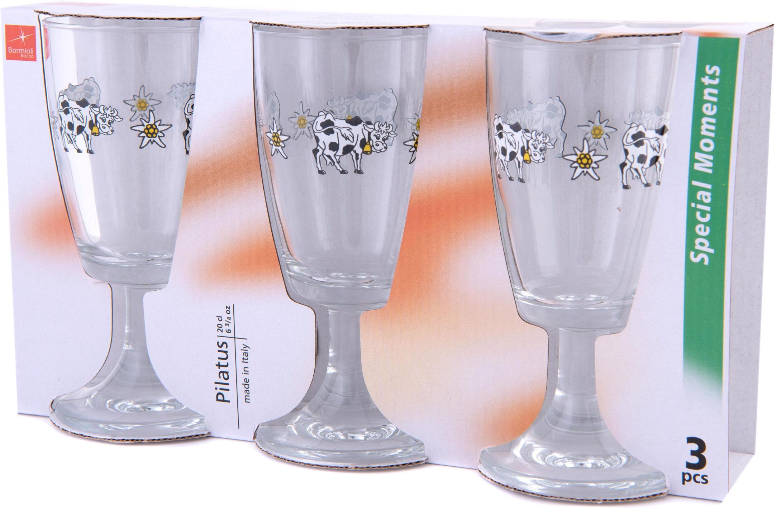 Glas BORMIOLI ROCCO "Happy Cow", transparent, H:14cm, Glas, Trinkgefässe, Glas transparent 14cm, 200ml, 3 Stk.
