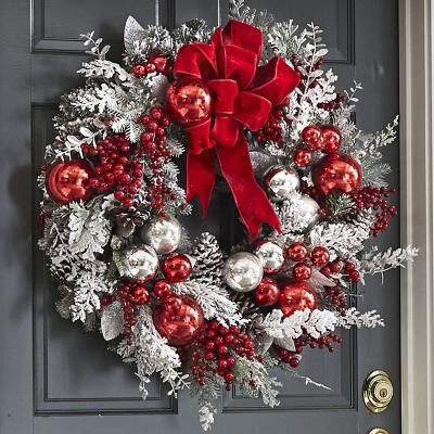 Uplift Picks Christmas Wreath For Front Door & Office   Holiday Decor For Seasonal Cheer 15.74 In Wreath