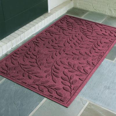 Bungalow Dba Matterly Brittney Leaf Estates Doormat 60 x 36, 60 x 36, Burgundy
