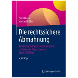 Die rechtssichere Abmahnung, Fachbücher von Pascal Croset, Markus Dobler