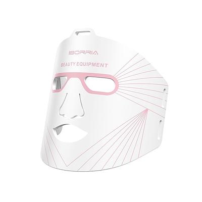 Neue LED-Rotlicht-Gesichtsmaske, FDA-zertifiziert, für den Hausgebrauch, Silikon-Gesichtsmaske, Phototherapie-Gesichtsmaske mit Nackenband, USB-Ladeanschluss, 2500 mAh, SUID