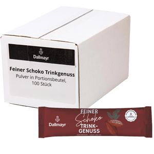 Dallmayr Kakao Feiner Schoko Trinkgenuss, Pulver, 27% Kakaogehalt, 100 Portionsbeutel