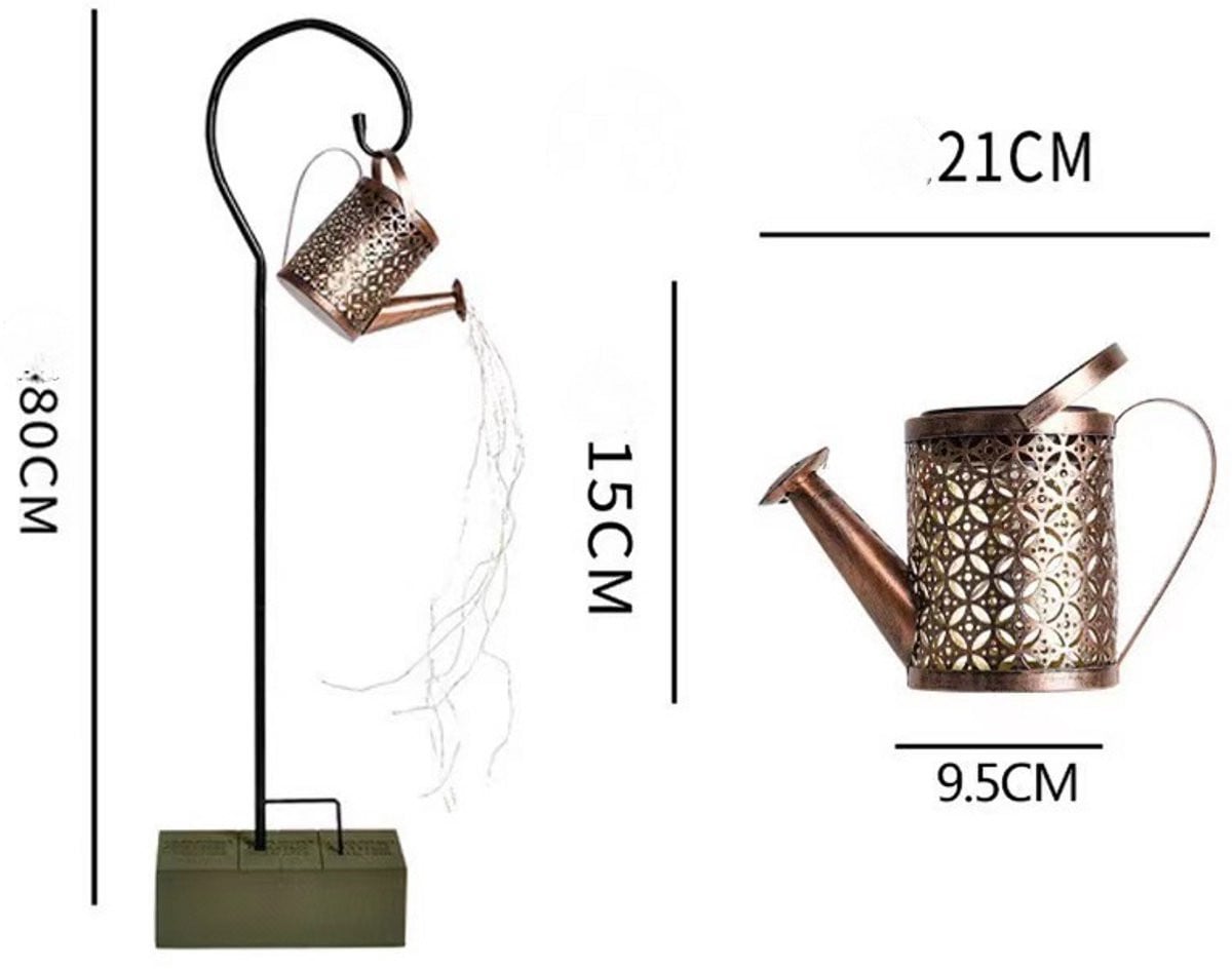 Star Shower Solar Lights Solar Tuinlamp in Gieterstijl met Warm Wit LED-licht en Grondspies