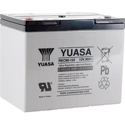 YU REC80-12 - Blei-Vlies-Akku, 12 V, 80 Ah, zyklenfest