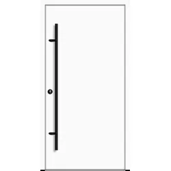 Aluminium Haustür "VALERIA" BLACKLINE 68 mm energiesparend Weiß RAL 9016 beidseitig innen öffnend DIN links