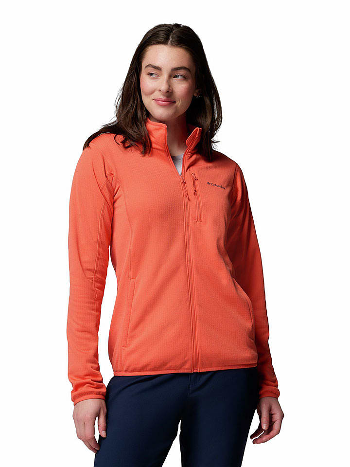 Columbia Fleecejacke "Essential Hike Grid" in Orange - XS