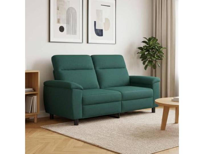 Sofa Dunkelgrün 178 x 90 x 95 cm Stoff Metallrahmen,Polyesterbezug,3-Sitzer,klare Linien,Alltagstauglich