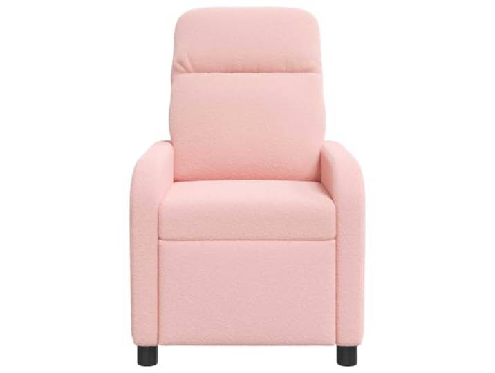 Rosa Recliner Bouclé Sessel mit verstellbarer Rückenlehne für Wohnzimmer Bouclé-Gewebe, 115-160° Winkel, Schaumstoff und Faser, modernes Design, leicht zu reinigen