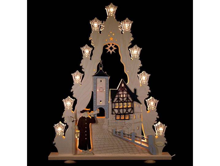 Lichterspitze \ Rothenburg ob der Tauber\ (52x67x6cm) von Weigla Holzkunst