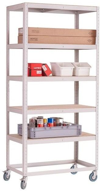 B2B Partner Fahrbares Regal, 1920 x 905 x 505 mm