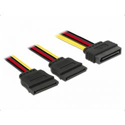 Delock Festplatten Anschlusskabel [1x - 2x SATA] 15 cm Schwarz 60174