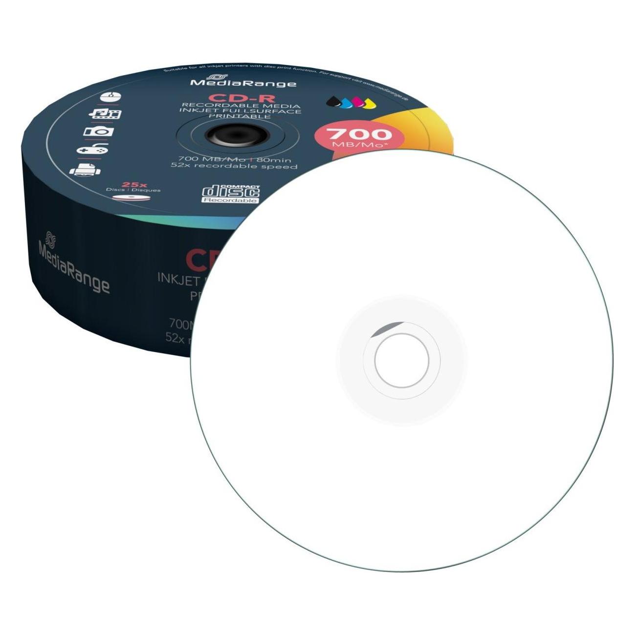 MediaRange CD-R 700MB/80Min, 25er Spindel (25x) (MR202)