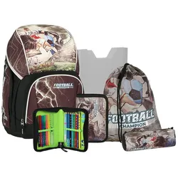 Spirit VARIO Schulranzen Set FOOTBALL, 5-teilig