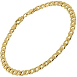 trendor 51320 Panzer-Armband Silber 925 vergoldet 5 mm Breite, 21 cm