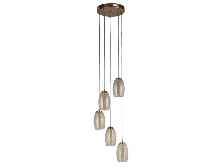 Cyclone 5Lt Pendant - Bronze & Champagne Glass