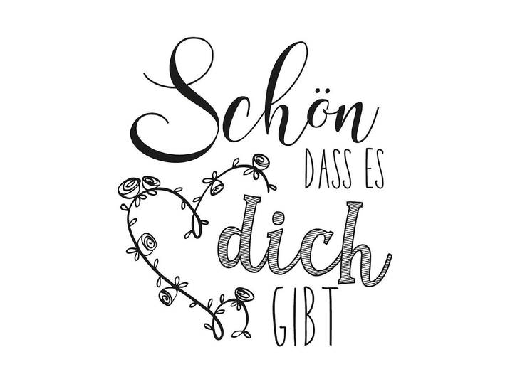 Rayher Holzstempel Schön dass es dich gibt 8 × 9 cm