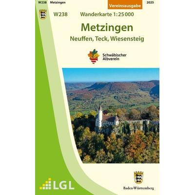 W238 Metzingen - Neuffen, Teck, Wiesensteig, Sonstige von , Schwäbischer Albverein, 978-3-947486-23-6