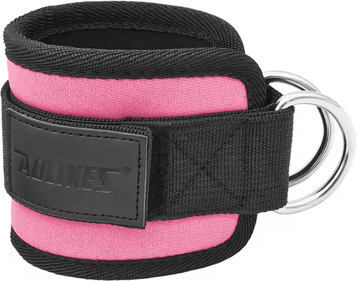 Inspire Curations AOLIKES Cable Ankle Straps Double D Ring Ankle Cuffs For Cable Machine For Glute, Leg & Lower Body Strength Training 1pcs Rose
