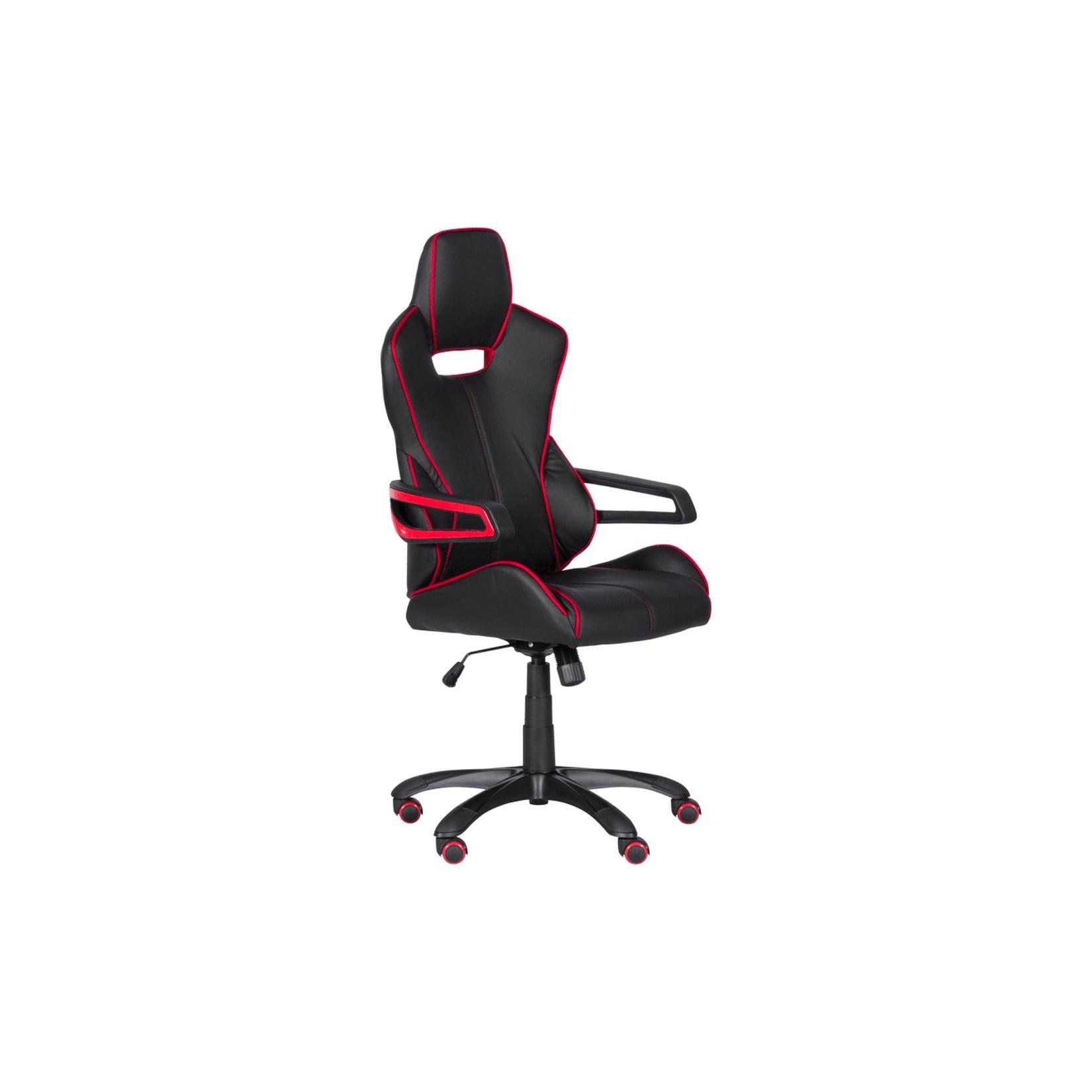 Carmen 7513 Gaming-Stuhl mit Kunstleder – Schwarz/Rot