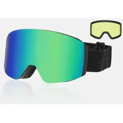 DRIFT SKIBRILLE - 1-Pack - Schwarz/Grün Spiegel