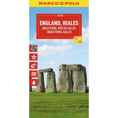 MARCO POLO Reisekarte England, Wales (2-Karten-Set) 1:350.000, Sonstige von Marco Polo Verlag, MairDuMont, 978-3-575-02166-3