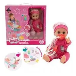 Askato Tosia-Puppe mit Badewanne in rosa Kleidung