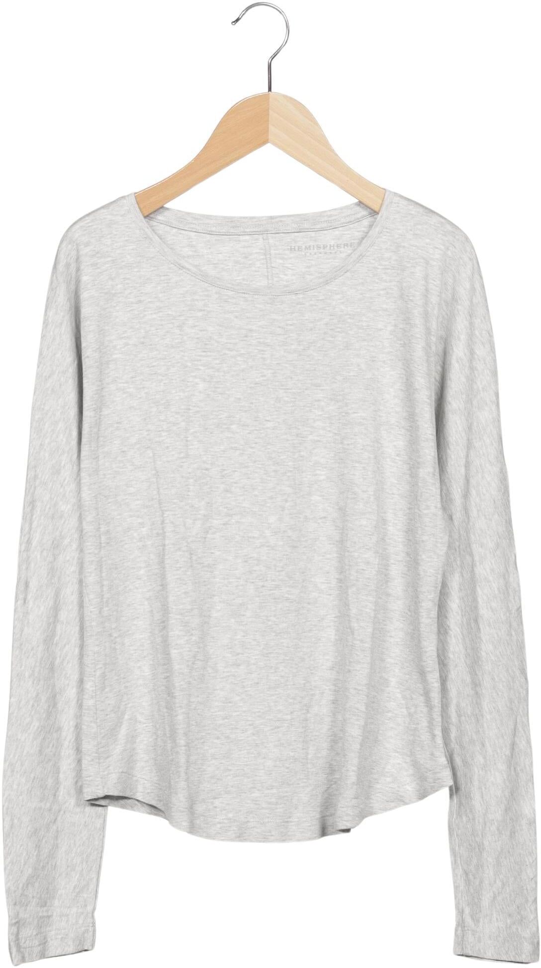 Hemisphere Damen Langarmshirt, Grau, Gr. S, Baumwolle - Second Hand