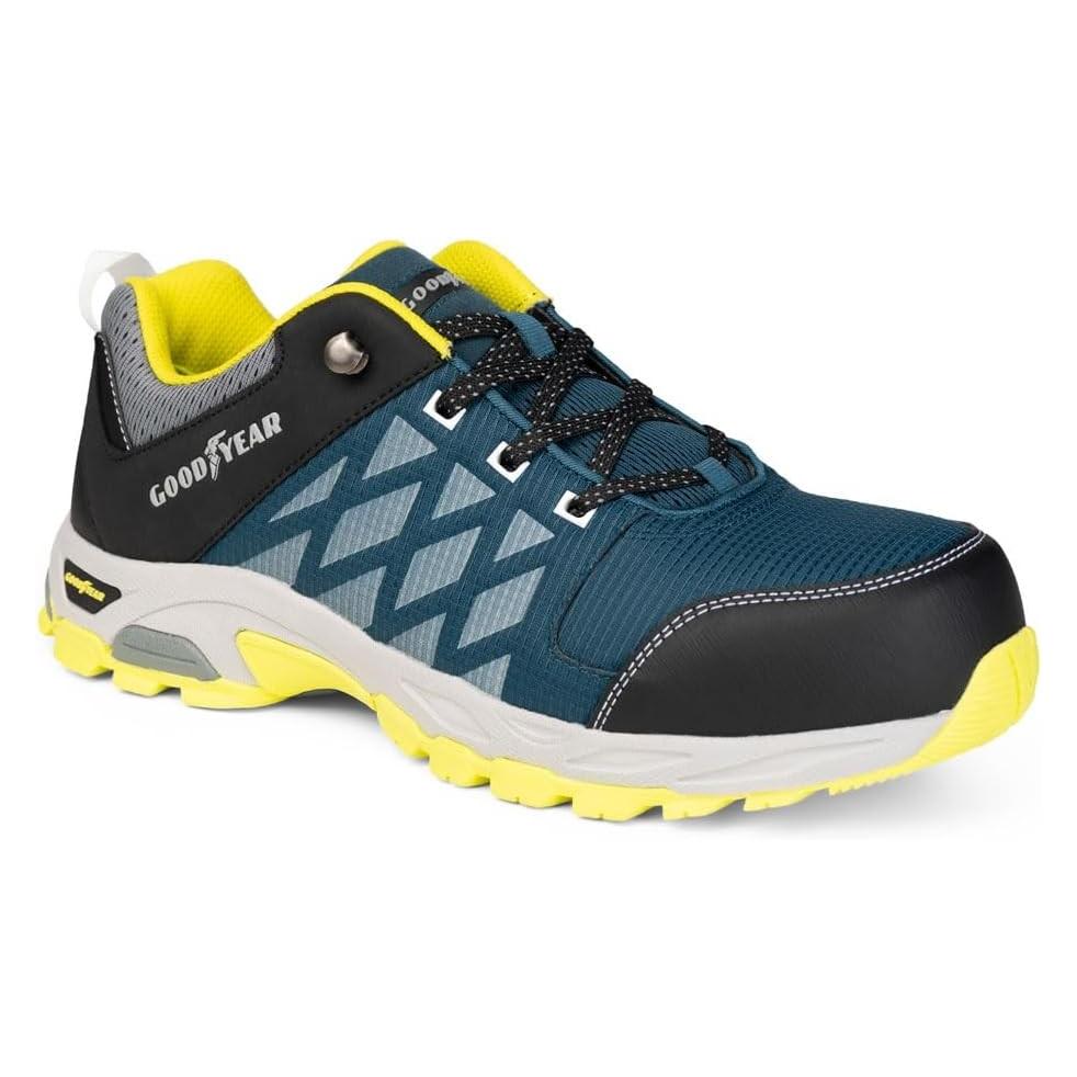 Goodyear S1P Sicherheitsschuh petrol/lime Size 39 (S1P, 39) (GYSHU1662_PET/YEL_5.5/39)