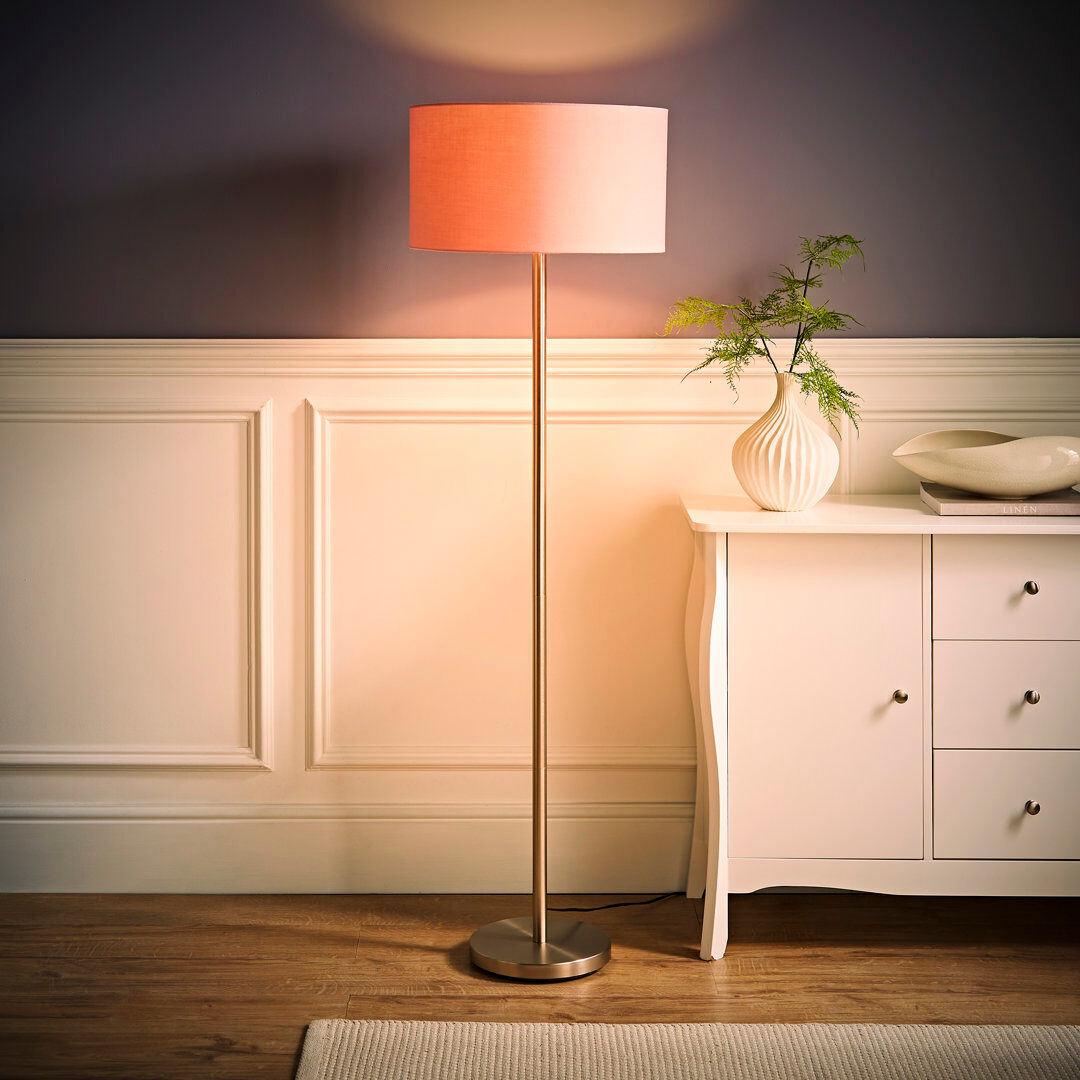 17 Stories 129 H cm Torchiere Floor Lamp Green 129cm H X 19cm W X 33cm D