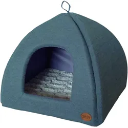 NOBBY Höhle "CACHO" grau / blau 40 x 40 x 35 cm