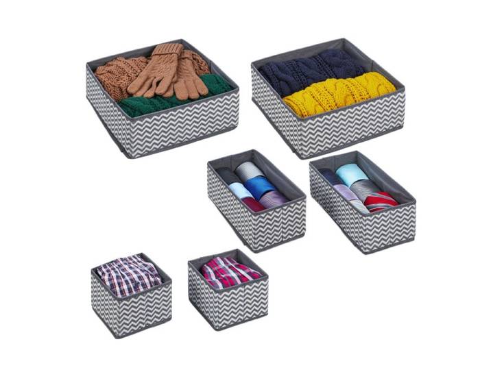 Relaxdays 6-tlg. Schubladen Organizer Set