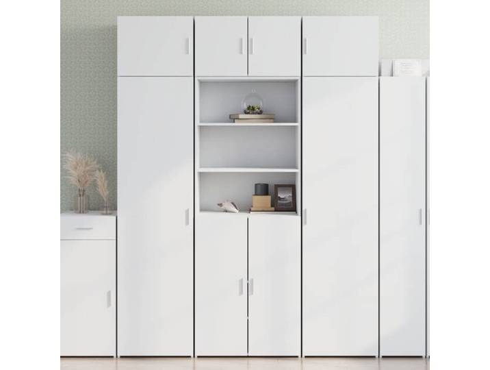 Rabais Buffet haut - CLARENCE - Commode/Buffet de cuisine blanc 70x42 5x185 cm - Bois d'ingénierie NEU8144