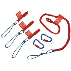 KNIPEX Werkzeugsicherung Fangleine Karabiner Hochbau Dachdecker Sicherungssystem