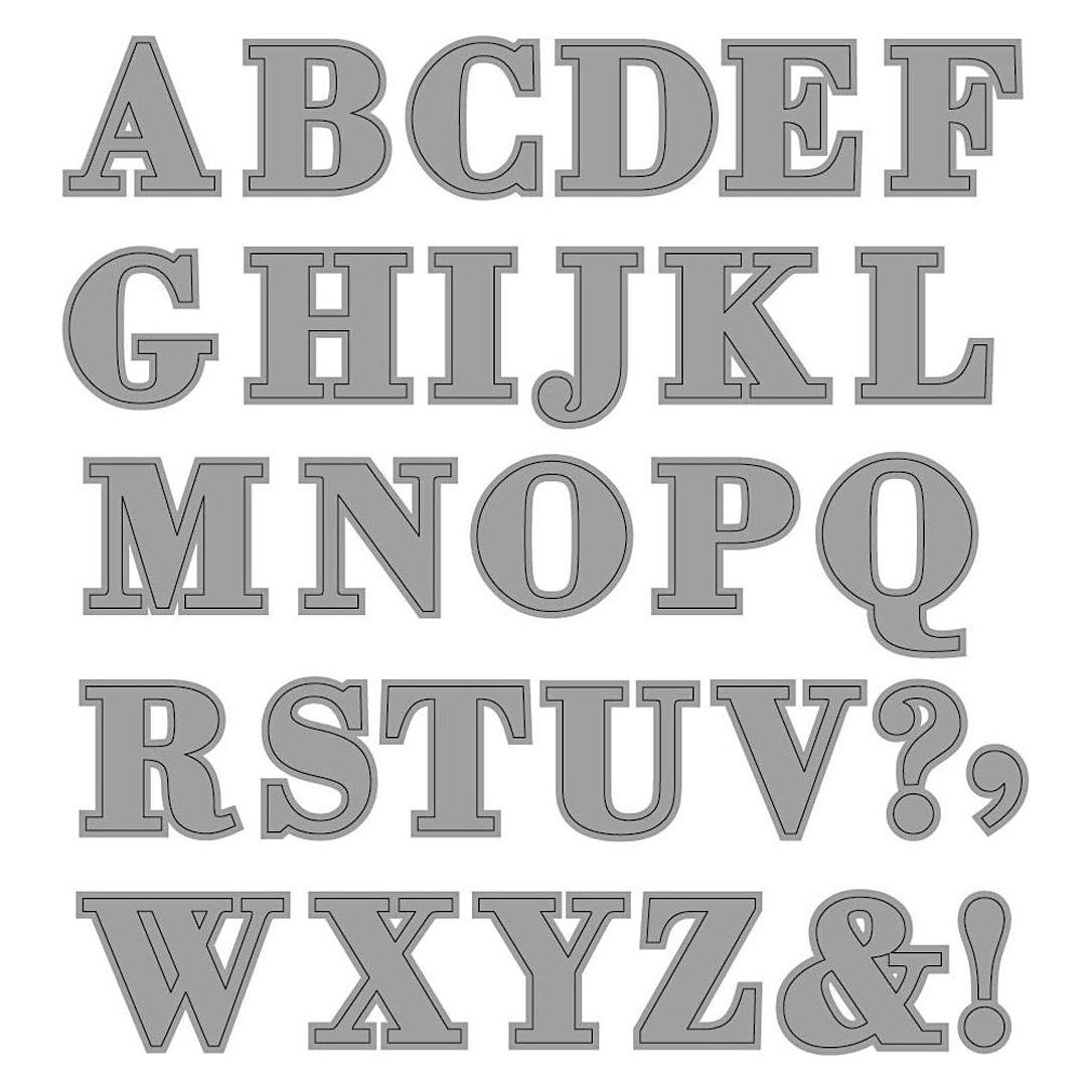 Creativ Company Stanzschablone 2 x 1.5 - 2.5 cm, Alphabet (11784)