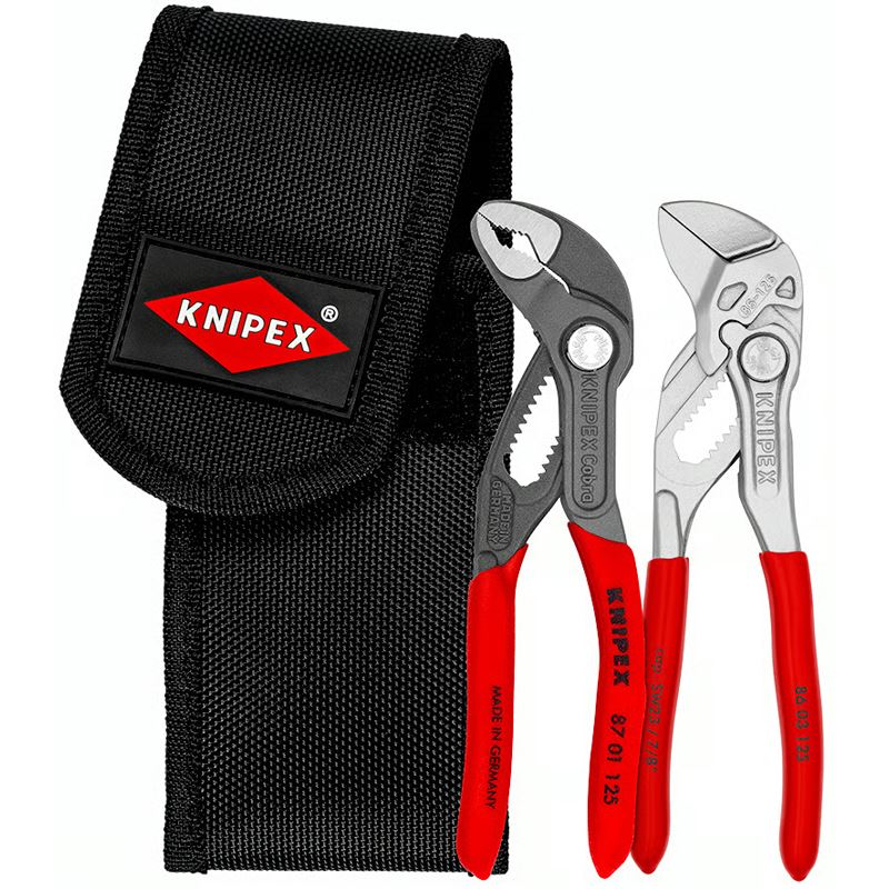Knipex Mini-Zangenset, in Werkzeug-Gürteltasche (rot/schwarz, 2-teilig)
