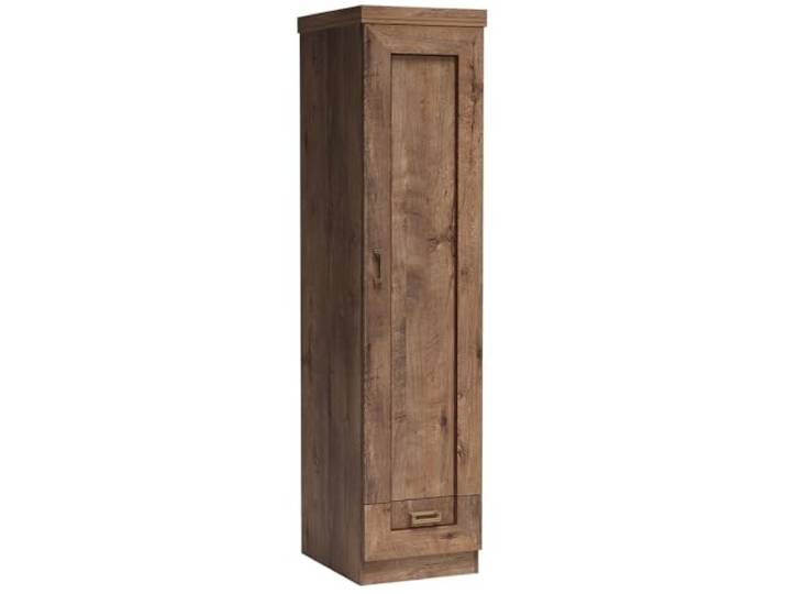 Lomadox Kleiderschrank Schrank Kleiderstange Türanschlag rechts Lefkas Eiche rustikal 46x191x57,5 cm
