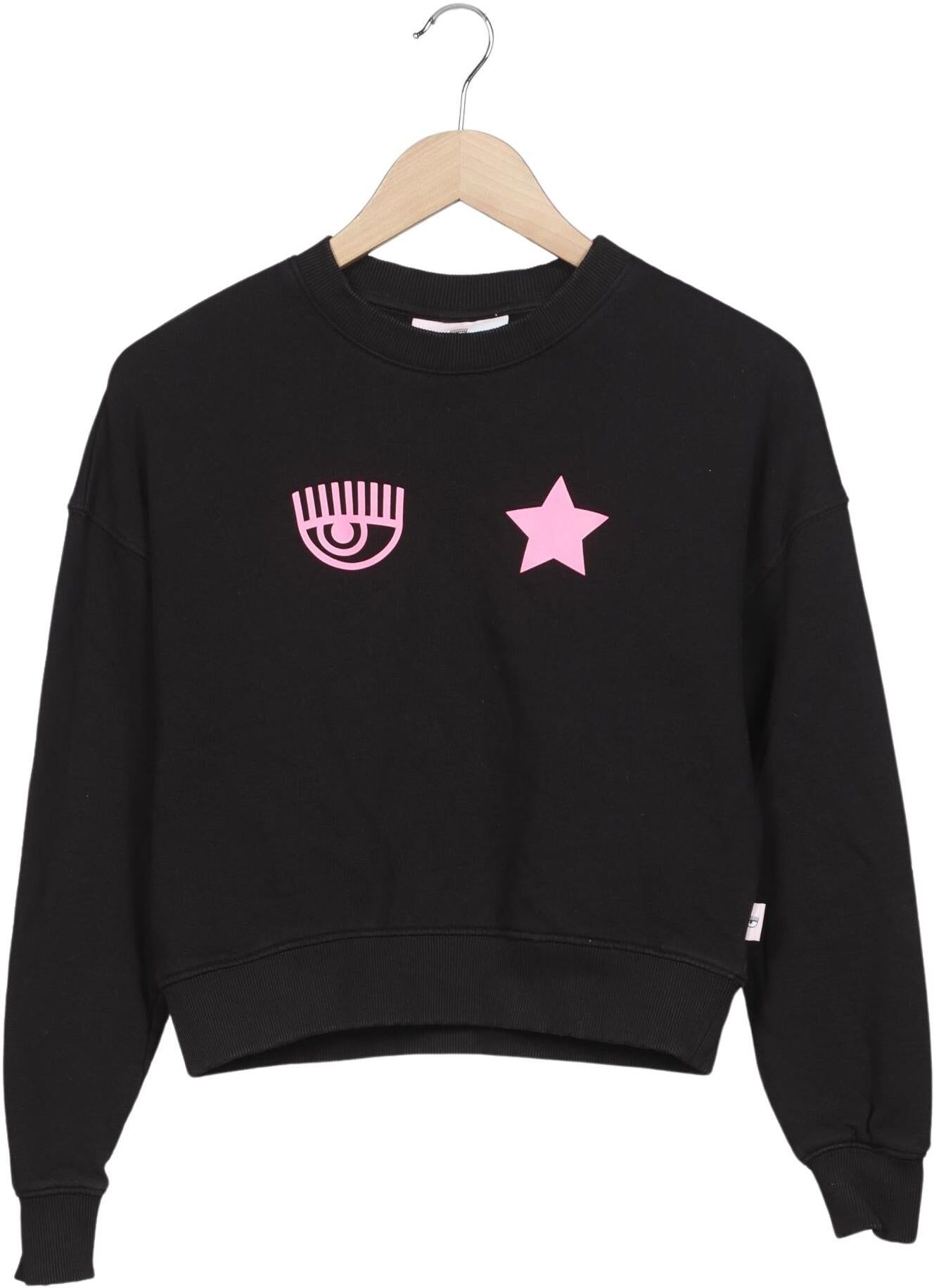 Chiara Ferragni Damen Sweater, Schwarz, Gr. S, Baumwolle - Second Hand