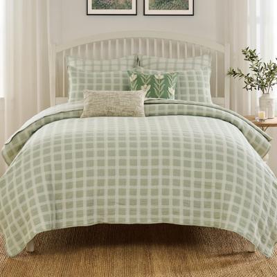 Millhouse 100% Cotton Classic Plaid Coverlet Set by Greenland Home Fashions in Sage (Size TWIN)