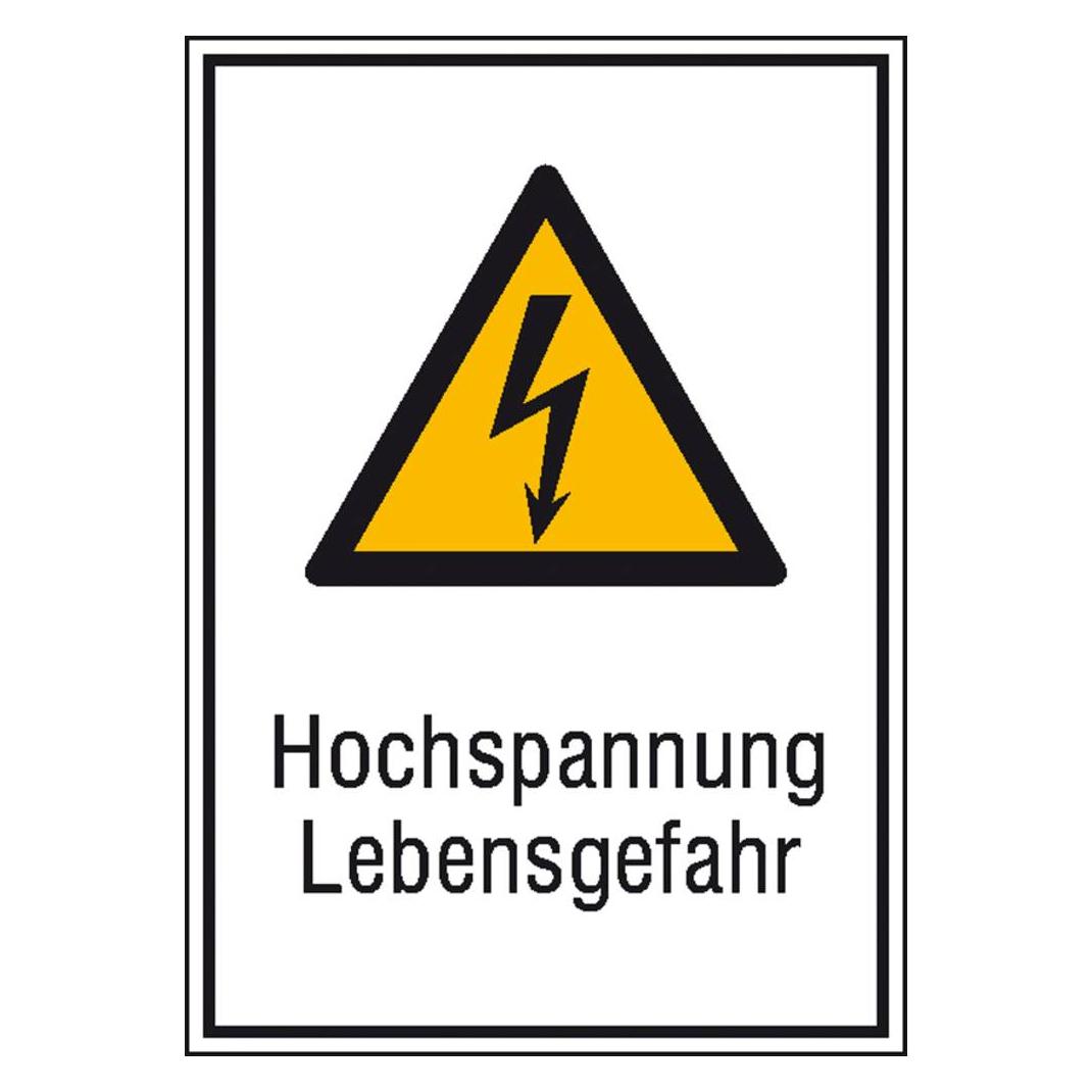 Wolk Warn-Kombischild Achtung Folie selbstklebend B x H 210 mm 297 (21.1283)